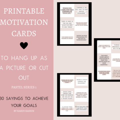 Study Motivation Cards - Pastel series 1