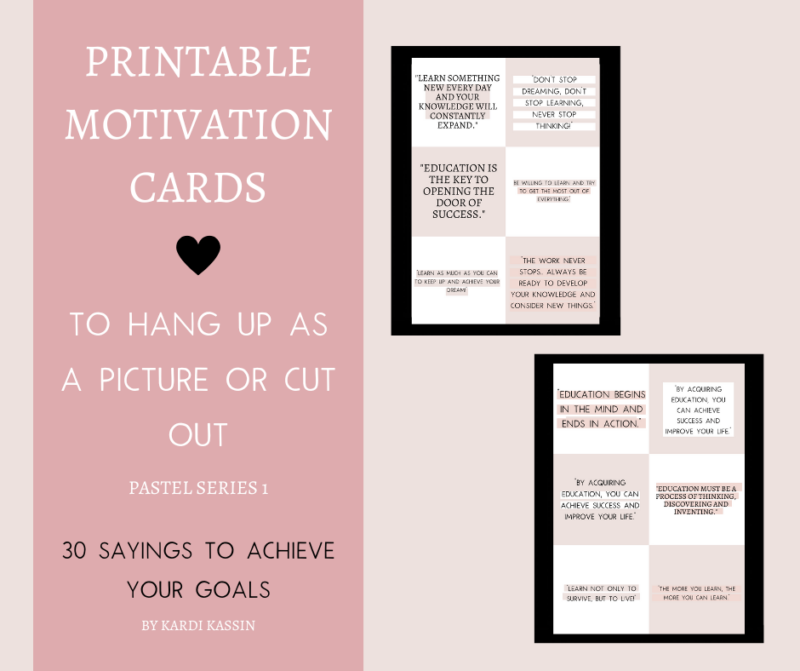 Study Motivation Cards - Pastel series 1 - Image 2