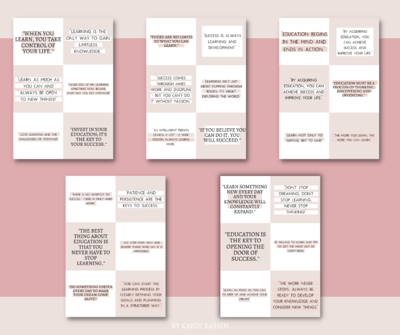 Study Motivation Cards - Pastel series 1 - Image 3